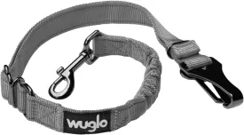 12"-37" Wuglo Dog Seat Belt - Dog Car Harness for Child Safety Seat - Hook Latch Bar & Seat Belt Buckle - Adjustable Universal Dog Seatbelt for Car Travel (Grey)