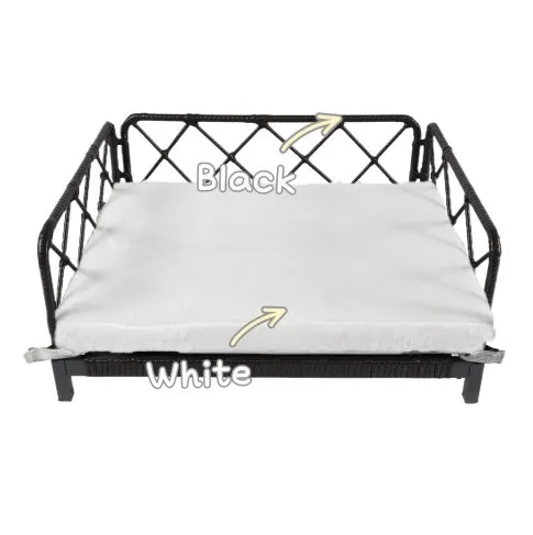 25" Wicker Pet Bed, Outdoor Indoor