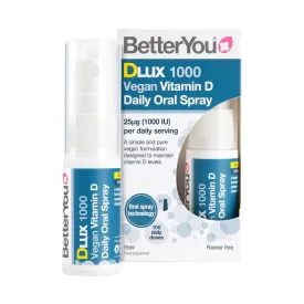 Better You Dlux 1000 Vegan Vitamin D Daily Oral Spray 1000iu 15ml