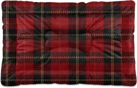 Christmas Tartan Plaid Red Dog Bed Winter Black Line Medium Pet Bed Mat Non Slip Cat Beds Pad Mats Soft Dogs Bed Pillows Pets Blanket Cushion