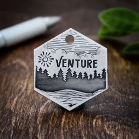Deeply Engraved Dog Tags - Forest Design