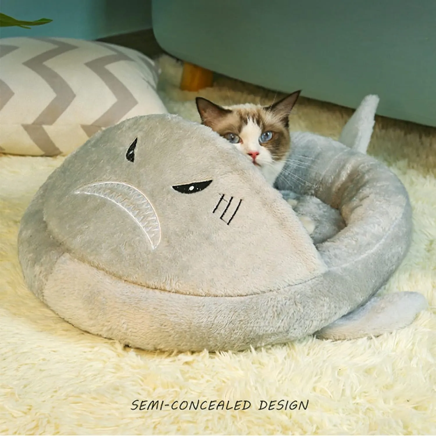 Dinosaur Shaped Semi-Closed Pet Bed