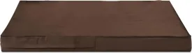 Dog Bed Cover,Waterproof Tough Plastic DIY Pet Bed Cover,Non Stick Hair Easy to Clean Rectangular Fillable Dog Bed Covers with Zipper(Brown,41" L x 27" W x 4" Th,Cover Only)