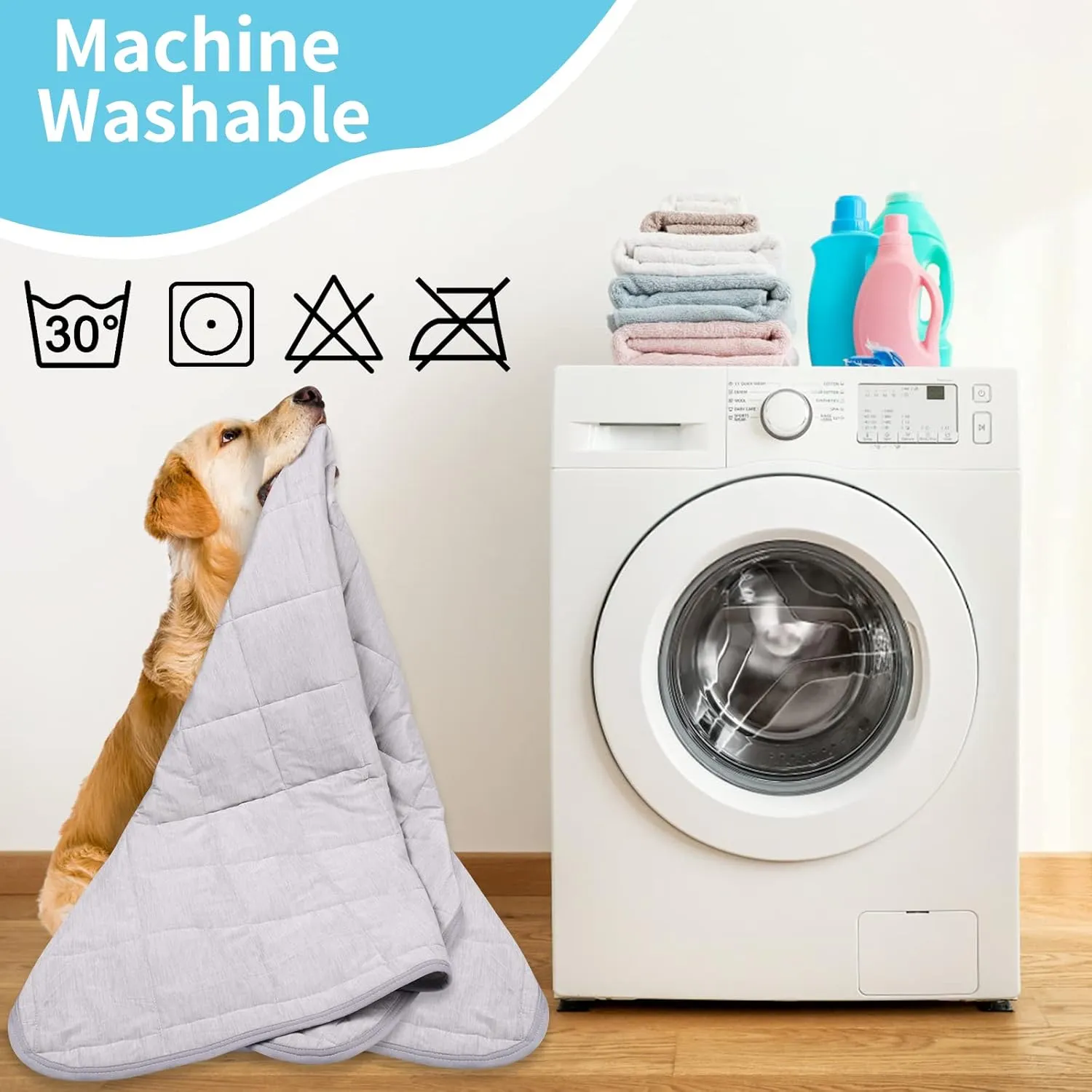 Dog Cooling Blanket, 0.4 Q-MAX Cooling Blanket For Large Dogs Washable, Cool To Touch Dog Blankets For Bed Cover, Soft Lightweight Cooling Dog Blanket Help Your Pet Sleep Well In Summer (43"55"/Grey)
