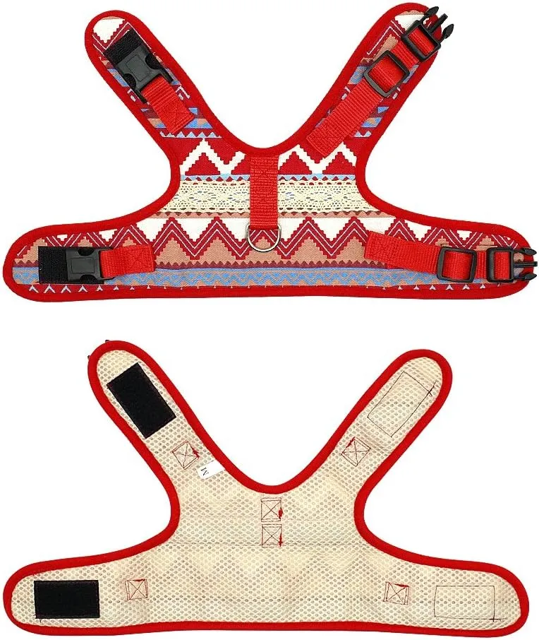 Dog Harness & Leash Set for Small Breeds (Medium, Adobe)