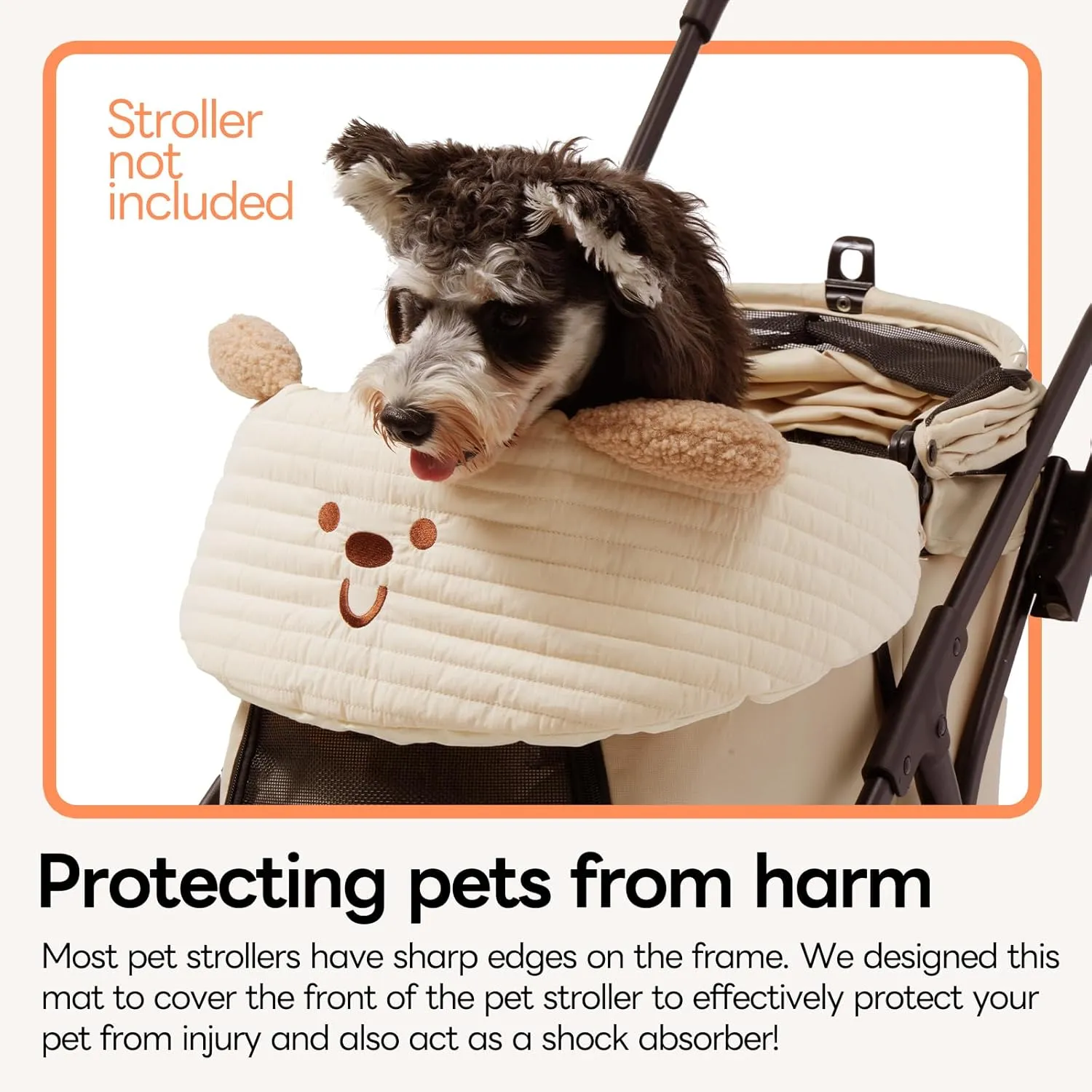Dog Stroller Cushion & Dog Stroller Mat, Pet Stroller Cushion for Dogs & Cats, Ideal Pet Stroller Accessories & Pads for Comfortable Rides