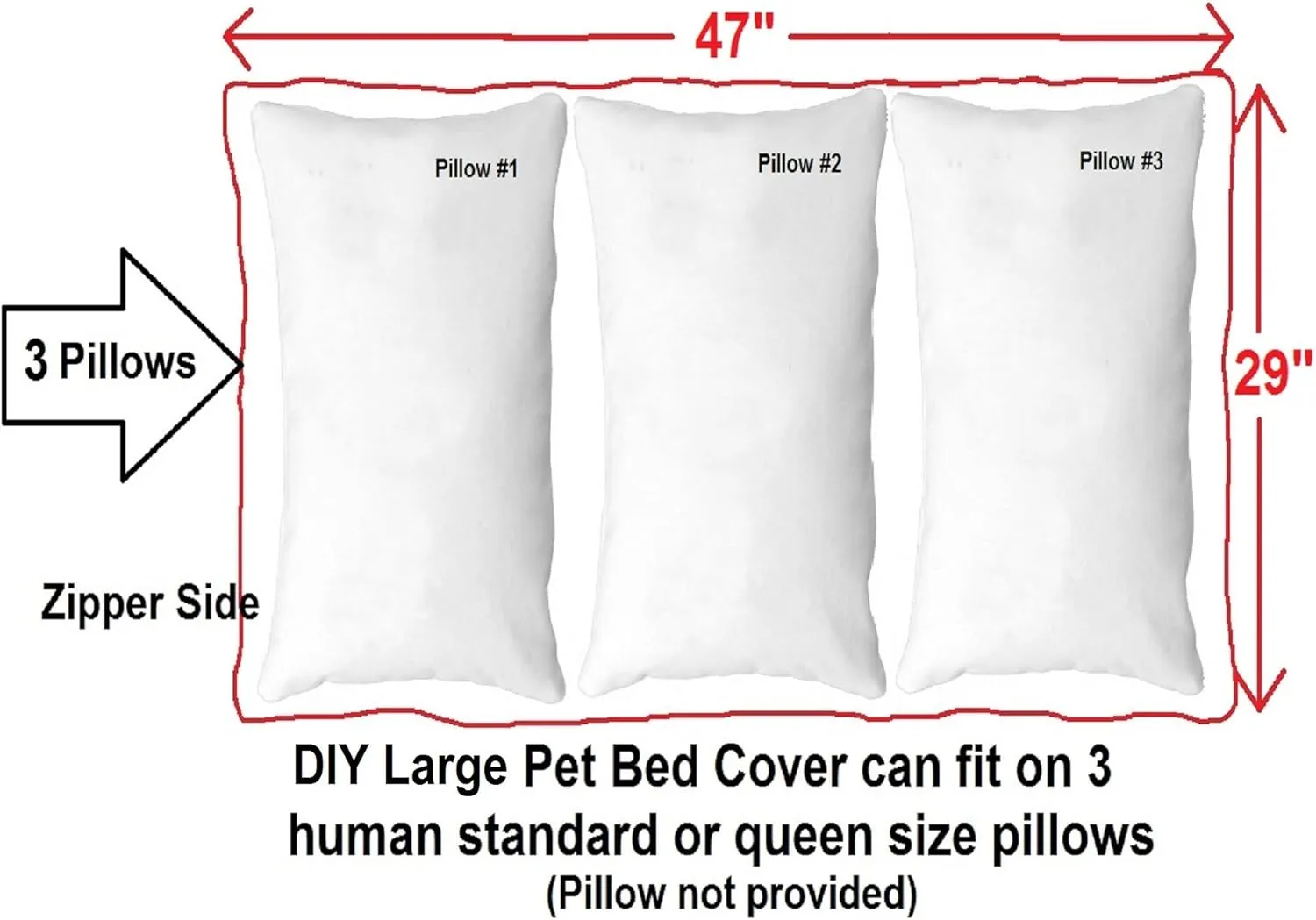 Dogbed4less Do It Yourself DIY Pet Bed Pillow Duvet 1680 Nylon Durable Cover and Waterproof Internal case for Dog/Cat at Large 48"X29" Blue Color - Covers only