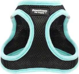Downtown Pet Supply Step in Dog Harness No Pull, XX-Large, Black w/Light Blue Trim - Adjustable Harness with Padded Mesh Fabric and Reflective Trim - Buckle Strap Harness for Dogs