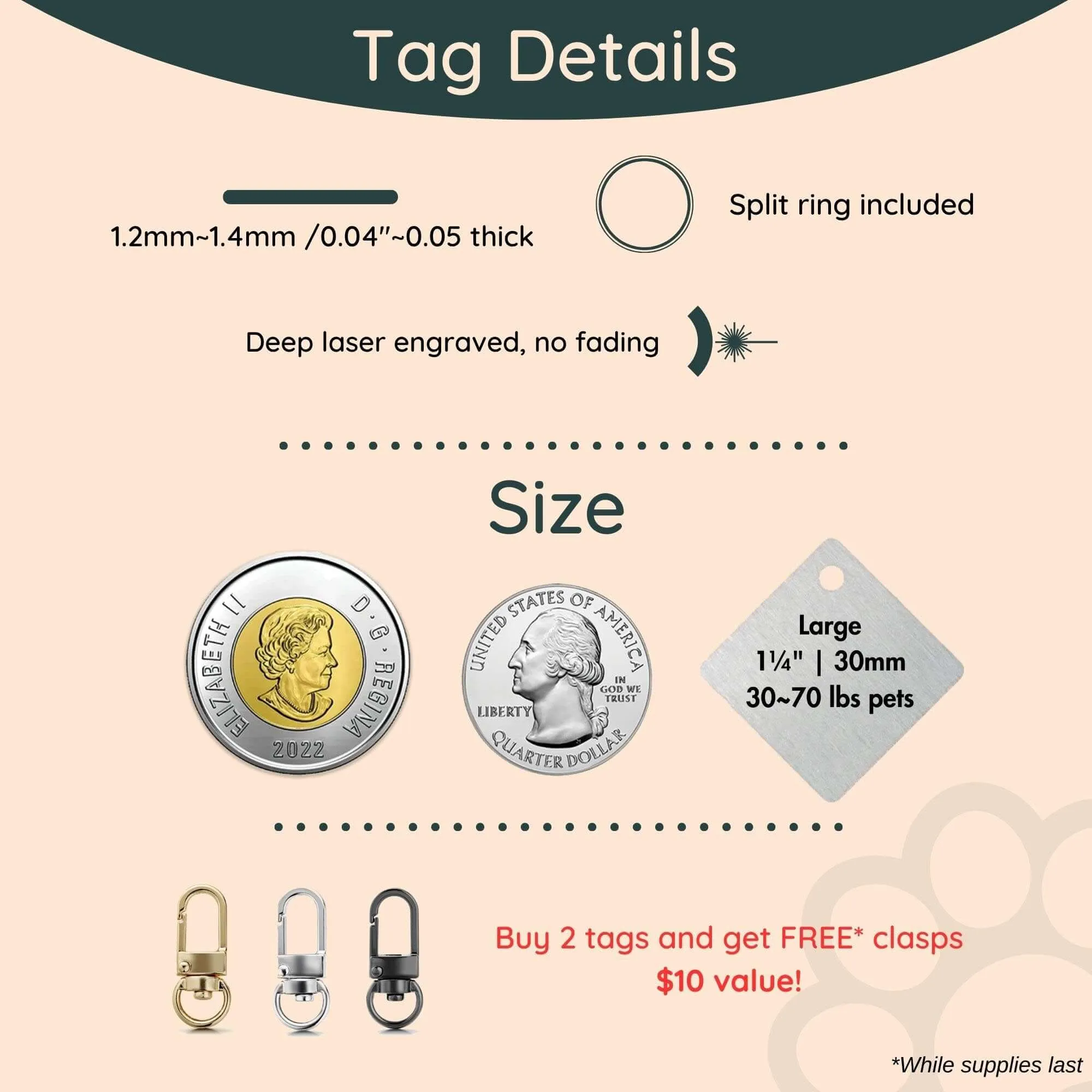 Engraved Dog Tags  - UFO Design