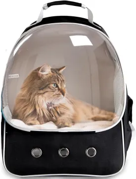 Expandable Pet Carrier for Cats and Small Dogs,Ventilated Carrier Backpacks Bag with Comfortable Shoulder Straps, Airline Approved Pet Carriers for Small Dogs Kitten Puppy (Black, Back Extension)