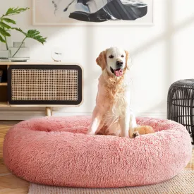 Extra Large Anti-Bacterial Pink Pet Bed 110cm | i.Pet