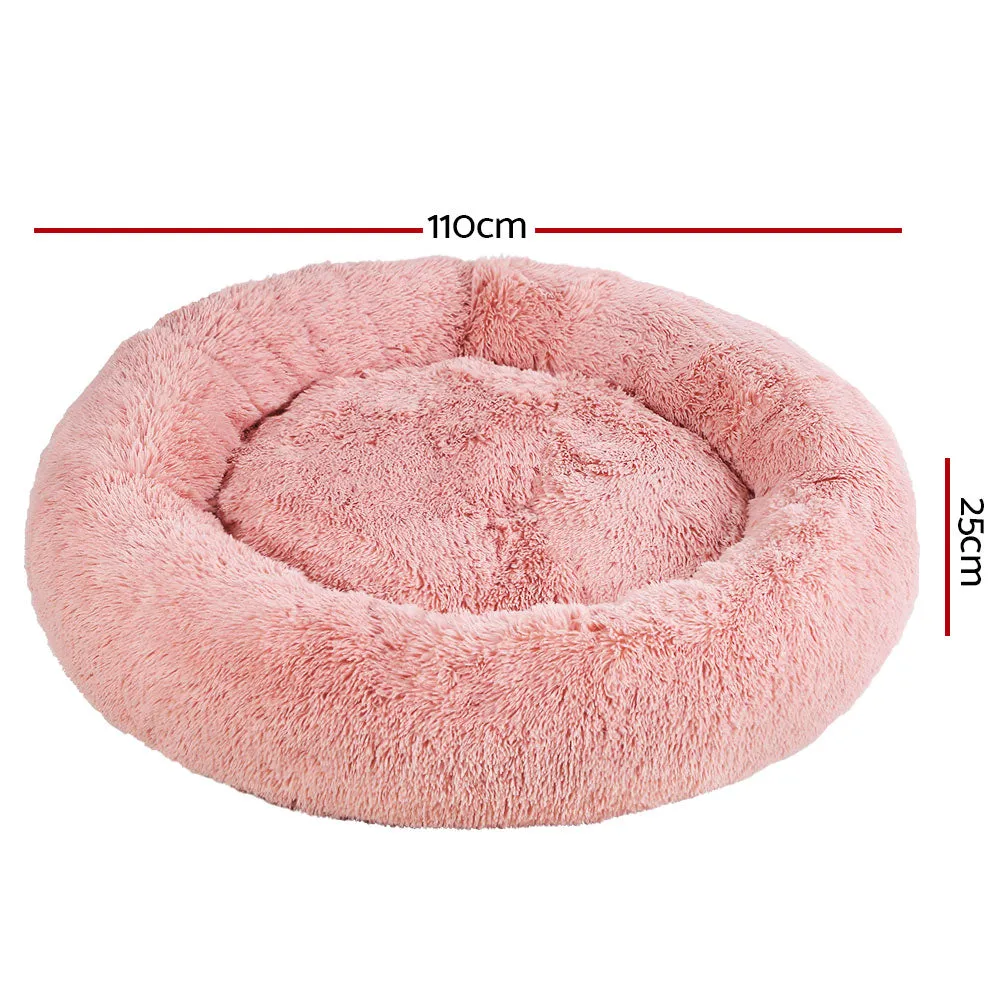 Extra Large Anti-Bacterial Pink Pet Bed 110cm | i.Pet