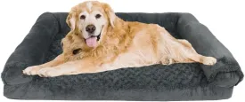 FERPOSH Orthopedic Dog Bed for Extra Large Breed Dogs, Waterproof Washable Pet Bed with High-Density Foam & Non-Slip Bottom, Comfortable XL Cat and Dog Beds Dark Grey