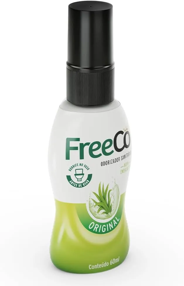 FreePoo - Toilet Odorizer Original Lemongrass - Pre Poop Odor Blocker, Aromatic Bathroom Spray, Air Freshener, Potty Deodorizer - Hygiene Kit Essential, Natural Oils - 2.0 floz