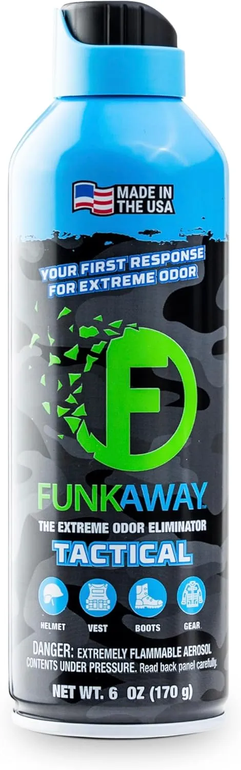 FunkAway Extreme Military Grade Odor Eliminating AeroSpray, 6 oz., Odor Eliminating Spray Designed for First Responders, Removes Sweaty, Musty, Smoke and Pet Odors