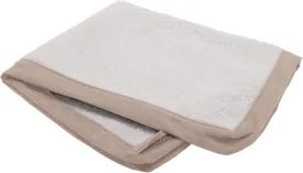 Furhaven Replacement Pet Bed Cover - Classic Cushion Sherpa and Suede Washable Dog Bed Mat Cover, Clay, Large