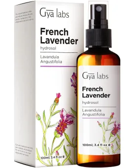 Gya Labs Lavender Hydrosol Spray for Skin - Lavender Pillow Spray for Sleeping, 100% Pure Natural, Face & Pillow Mist, Body Spray (3.4 Fl Oz)