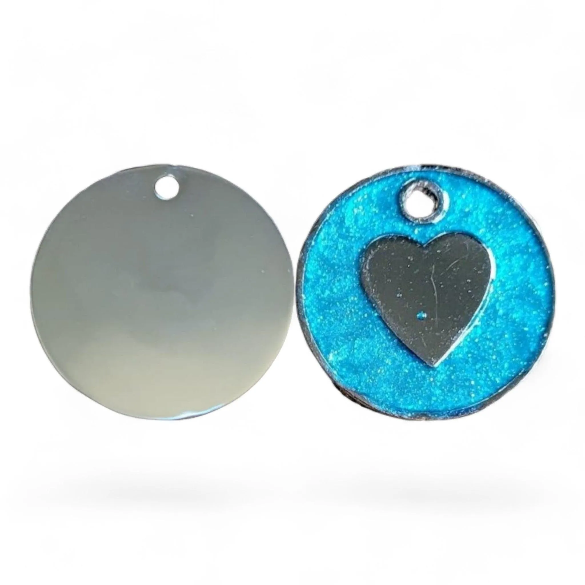 Heart Round Cat & Dog ID Pet Tag
