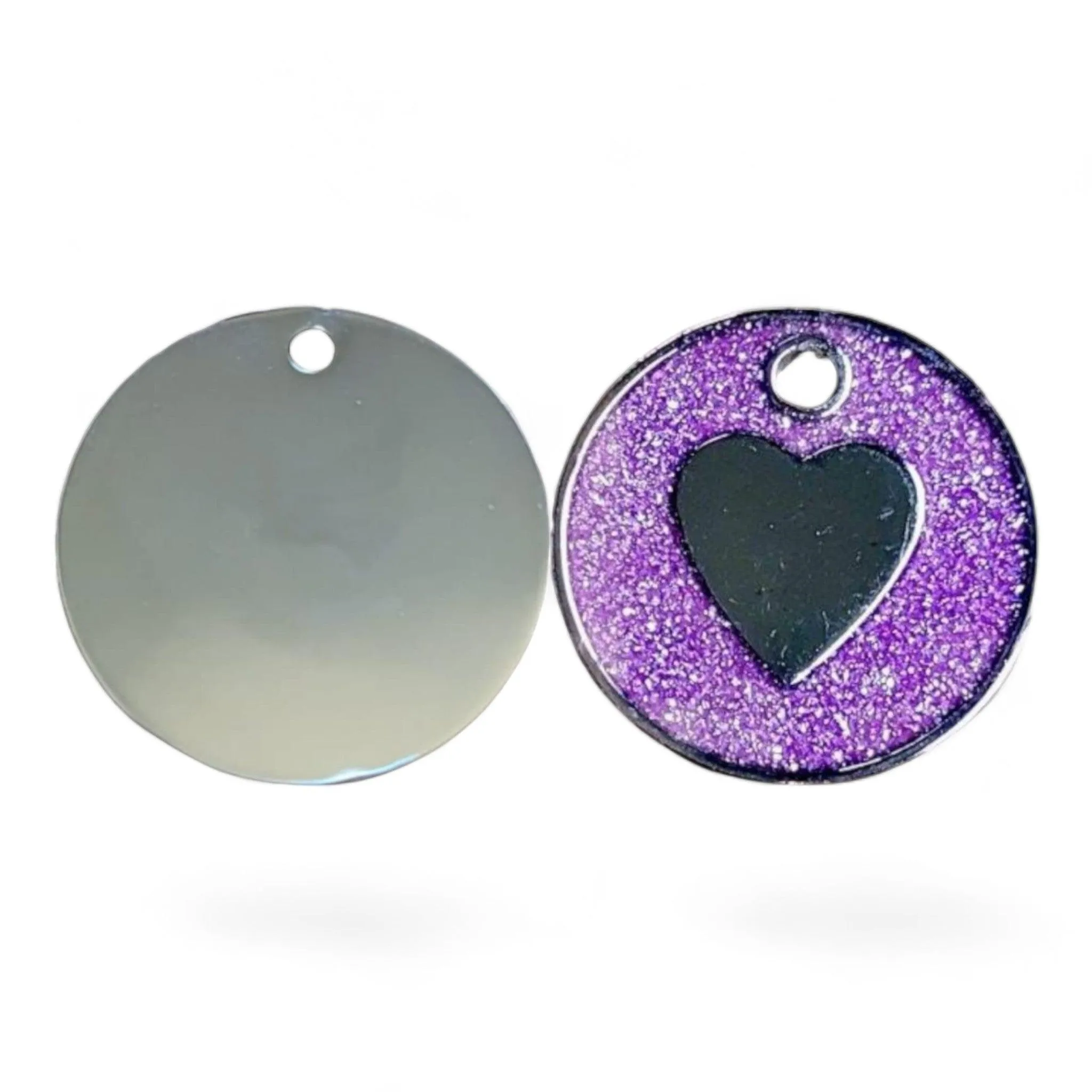 Heart Round Cat & Dog ID Pet Tag