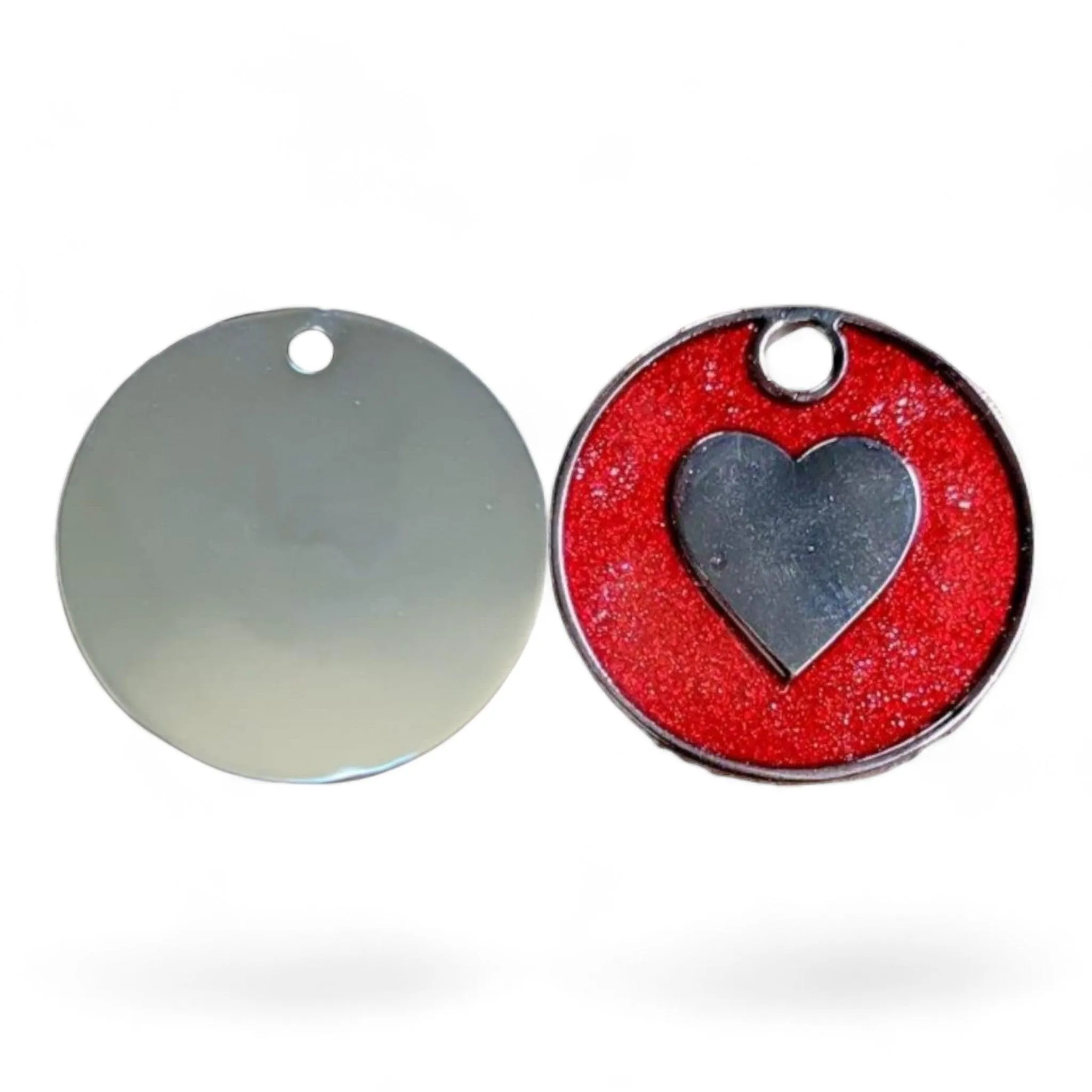 Heart Round Cat & Dog ID Pet Tag
