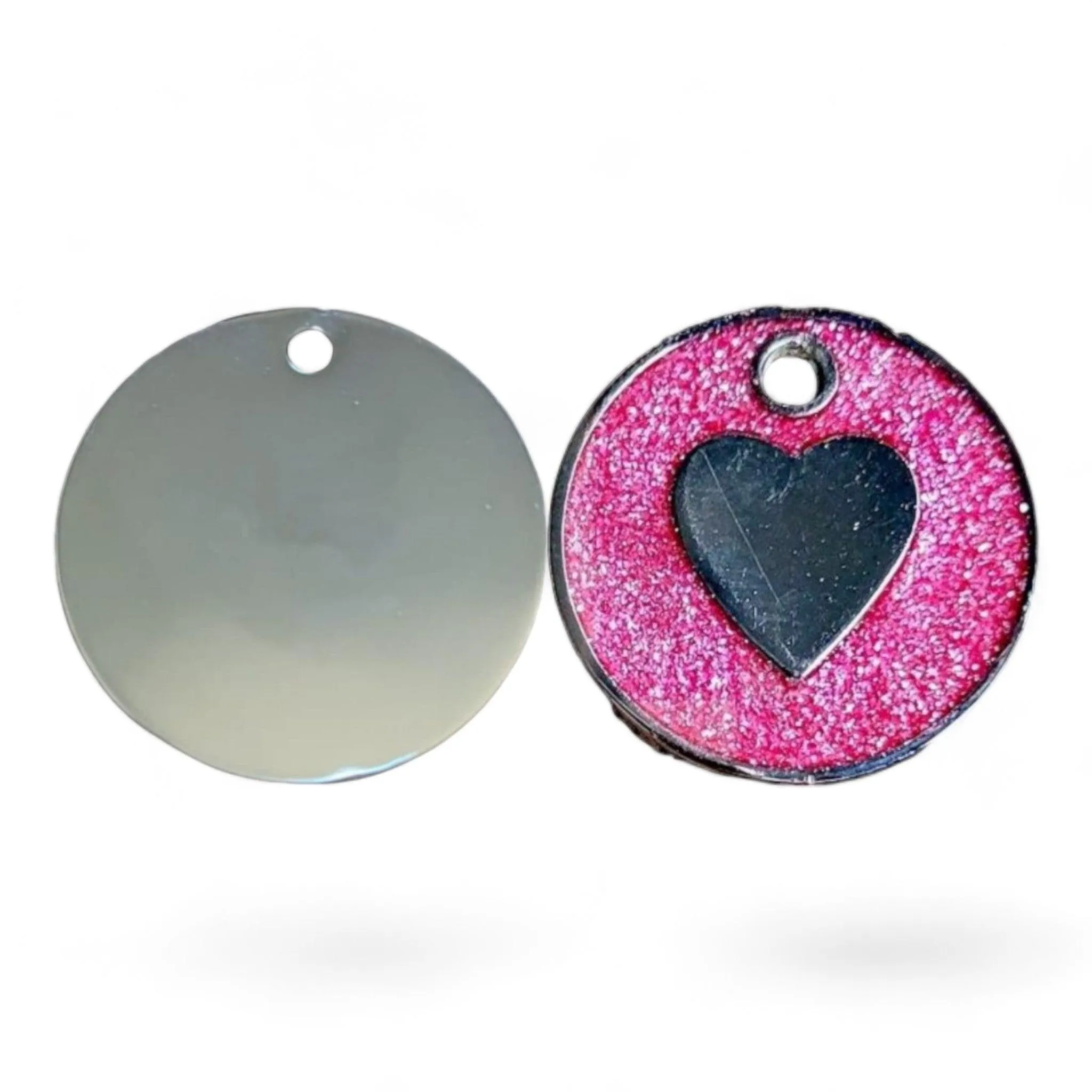 Heart Round Cat & Dog ID Pet Tag