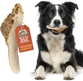 Heartland Elk Antlers for Dogs (Split Elk, 56", Medium, 1-Pack)  Grade A, Naturally Shed | Long-Lasting, Safe Chew Toy for Aggressive Chewers & Puppies | Odor-Free | USA Made | Veteran Owned
