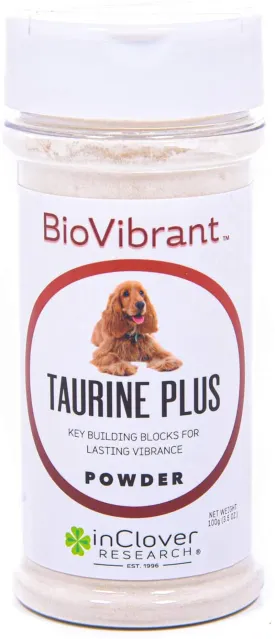 InClover, Dog Heart Health Supplement BioVibrant, Helps Support Dog Heart Health, Dog Supplement Treat Powder with Taurine Helps Pet Heart Health and Dog Weight Management, Dog Immune Support