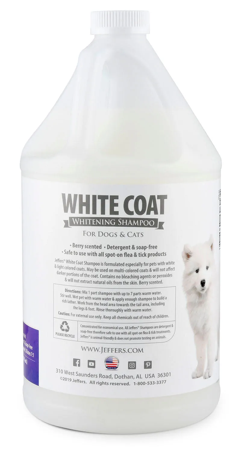 Jeffers White Coat Whitening Pet Shampoo