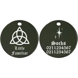 Little Familiar Round | Mirror Stainless | Cat & Dog ID Pet Tag