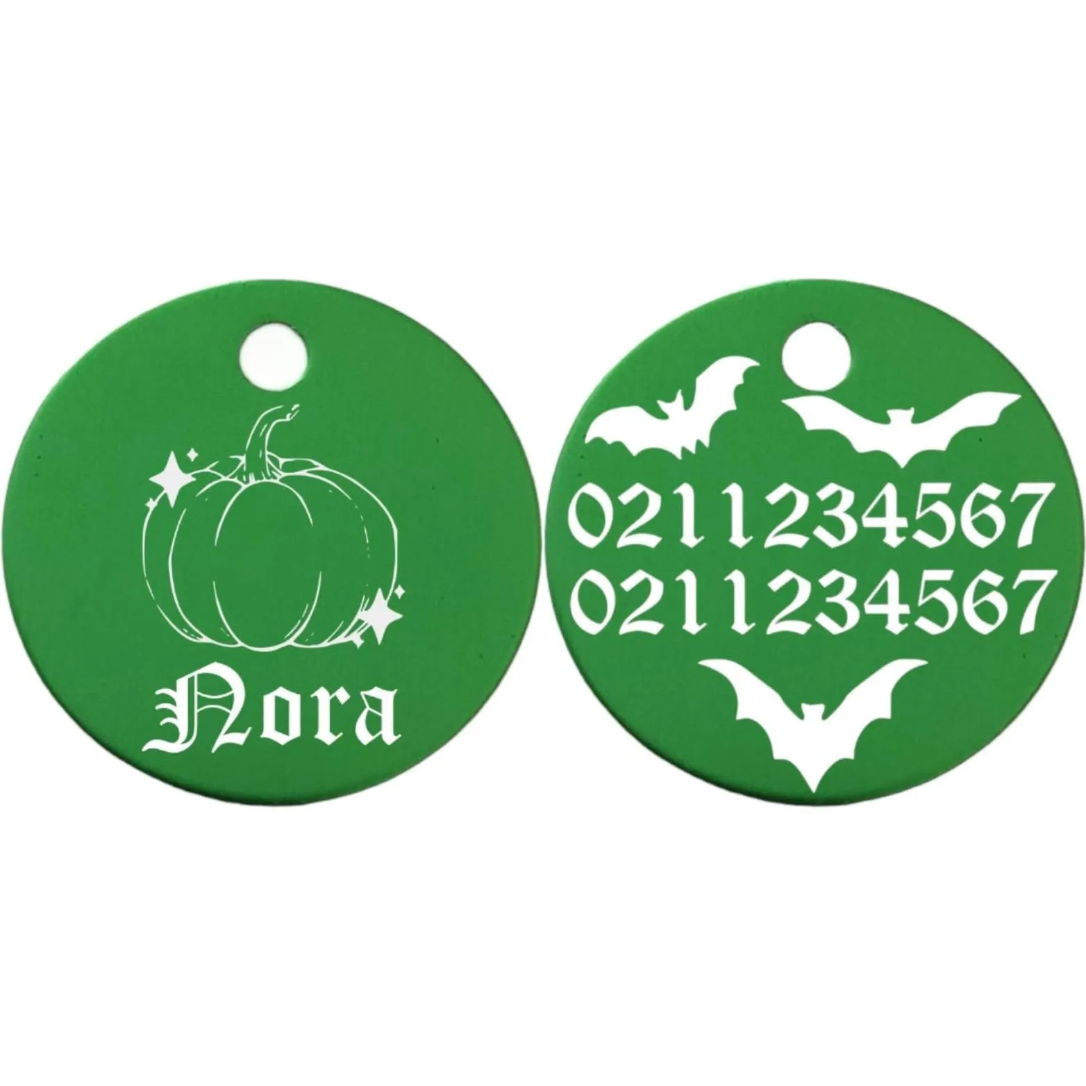 Little Pumpkin Round Aluminum Cat & Dog ID Pet Tag