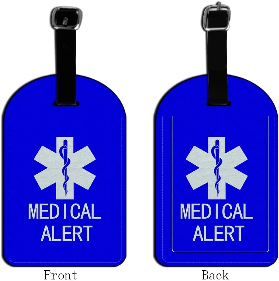Medical Alert - Emergency - Star of Life Luggage Tag Suitcase ID Name Tag Travel Accessories Luggage ID Tag Cards - 1 pack