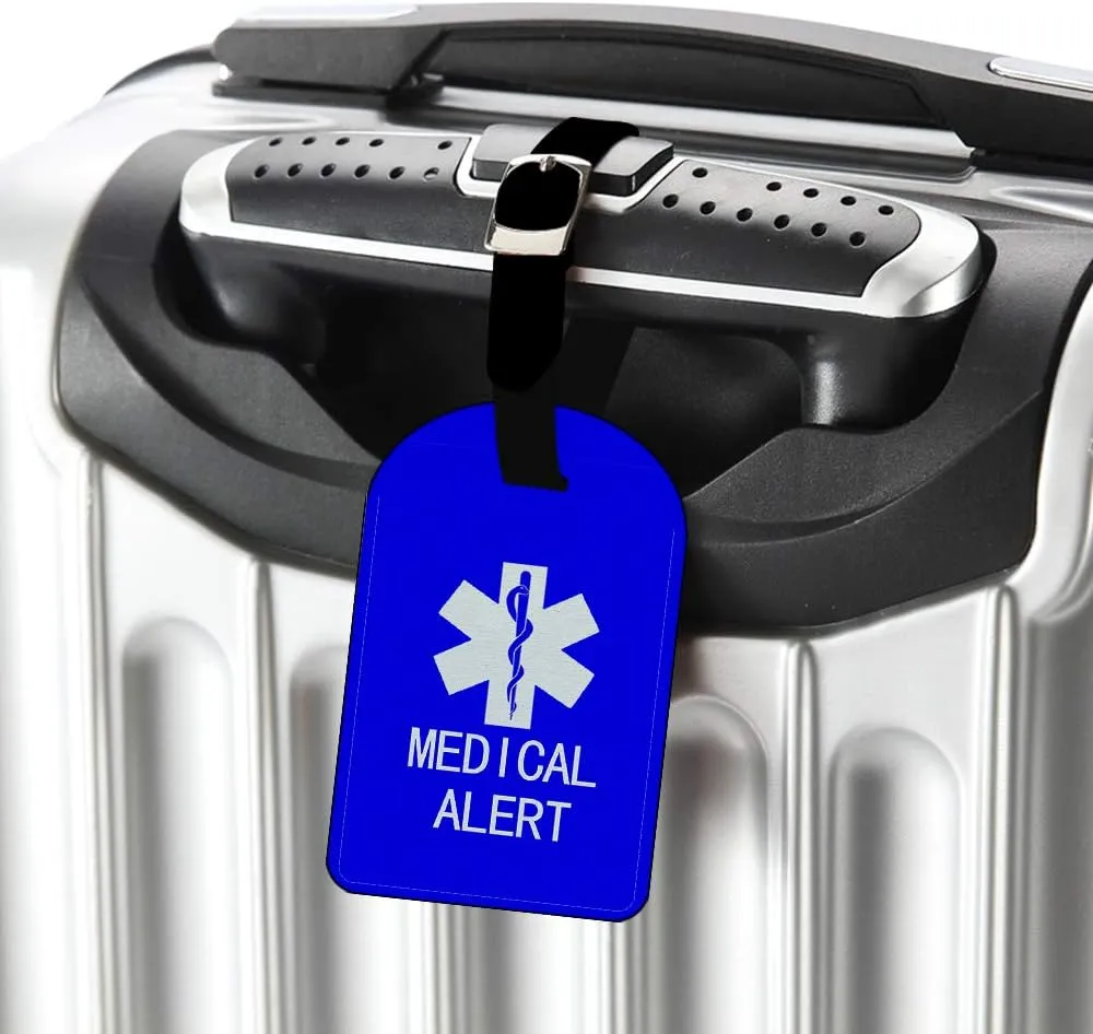 Medical Alert - Emergency - Star of Life Luggage Tag Suitcase ID Name Tag Travel Accessories Luggage ID Tag Cards - 1 pack