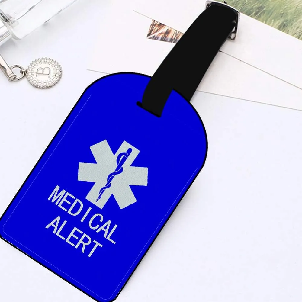 Medical Alert - Emergency - Star of Life Luggage Tag Suitcase ID Name Tag Travel Accessories Luggage ID Tag Cards - 1 pack