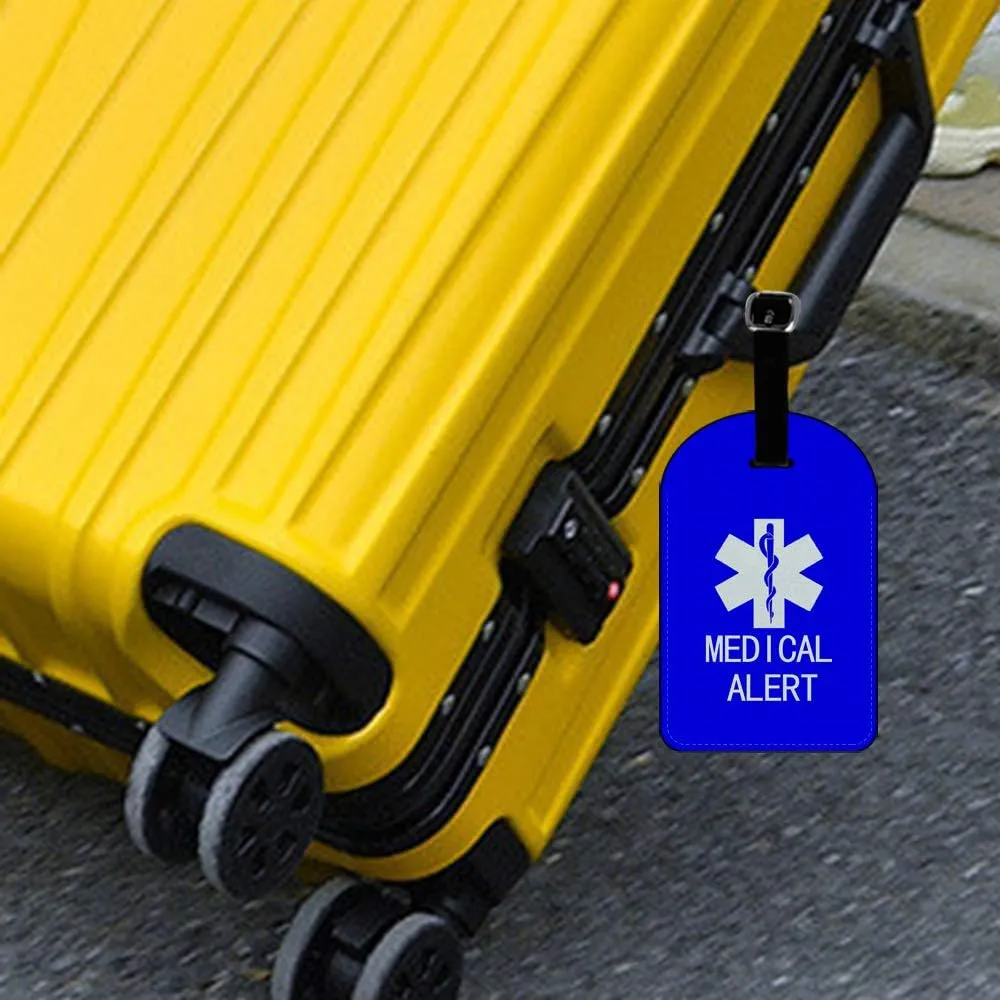 Medical Alert - Emergency - Star of Life Luggage Tag Suitcase ID Name Tag Travel Accessories Luggage ID Tag Cards - 1 pack