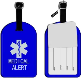 Medical Alert - Emergency - Star of Life Luggage Tag Suitcase ID Name Tag Travel Accessories Luggage ID Tag Cards - 1 pack