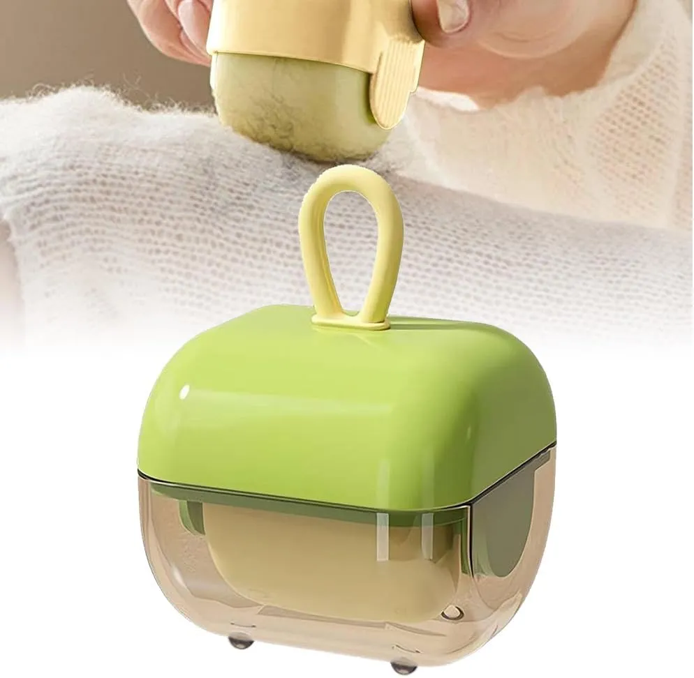 Mini Portable Lint Roller, 2025 New Pet Hair Remover for Laundry Mini Lint Roller for Purse, Reusable Washable Sticky Roller for Clothes Travel Household (Green)