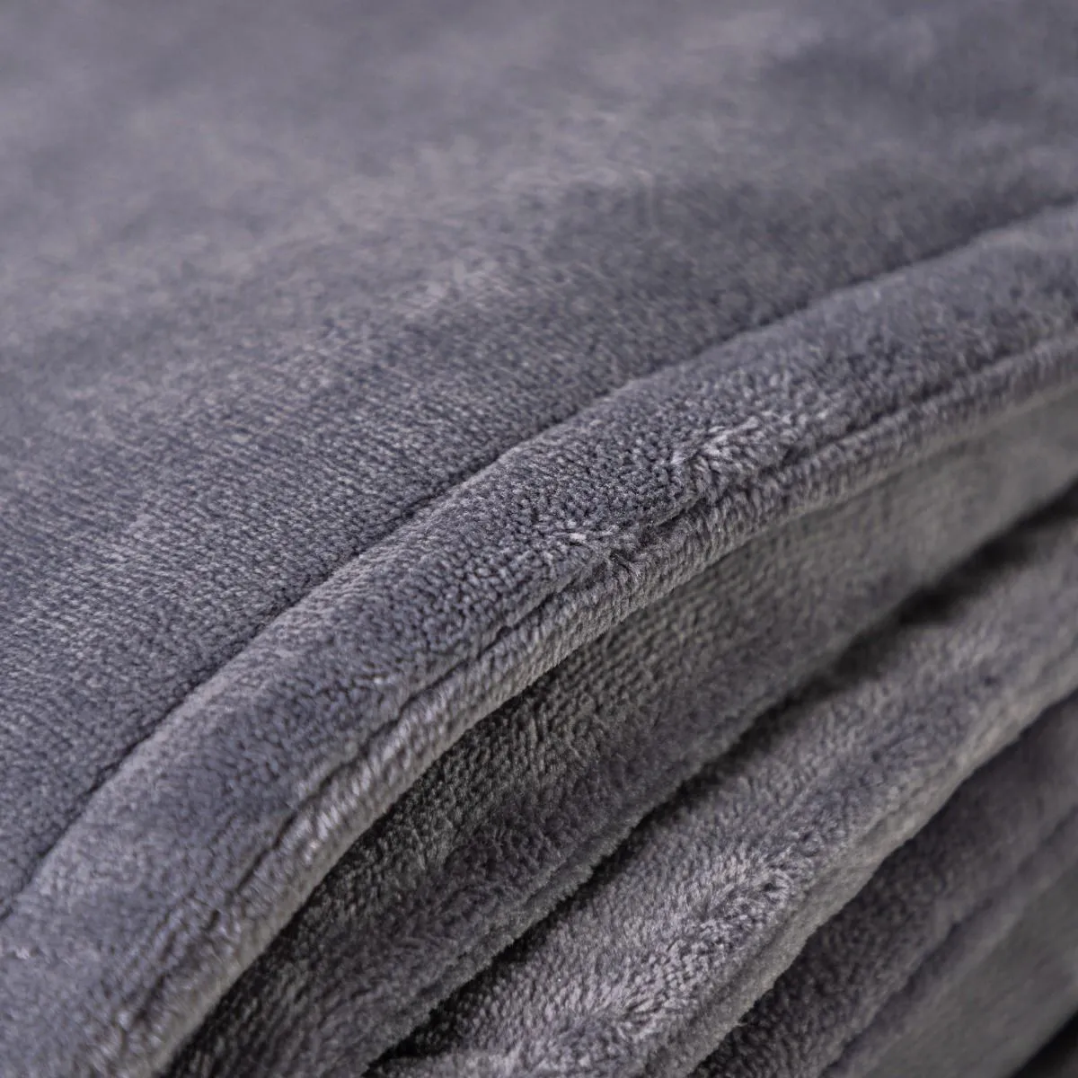 Minky Luxury Heated Throw - Grey - Large