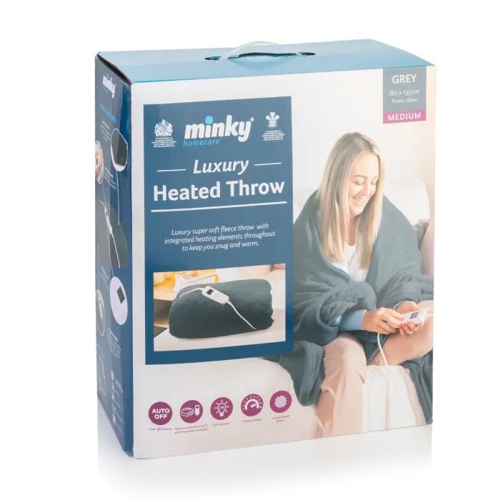 Minky Luxury Heated Throw - Medium