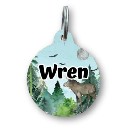 Moose Circle Pet Tag