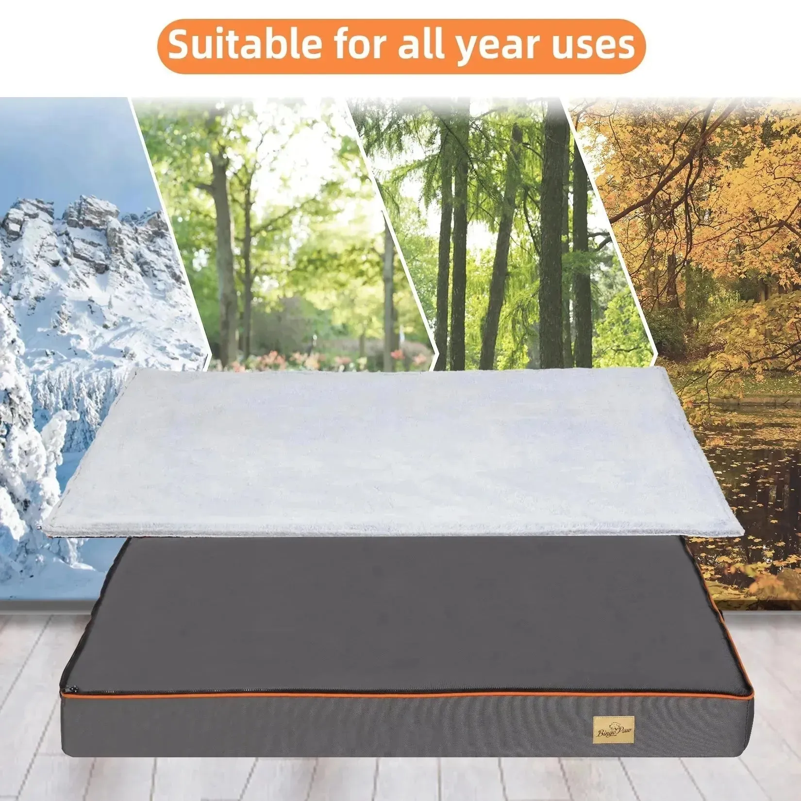 Orthopedic Dog Bed – Washable Foam Cushion Pillow