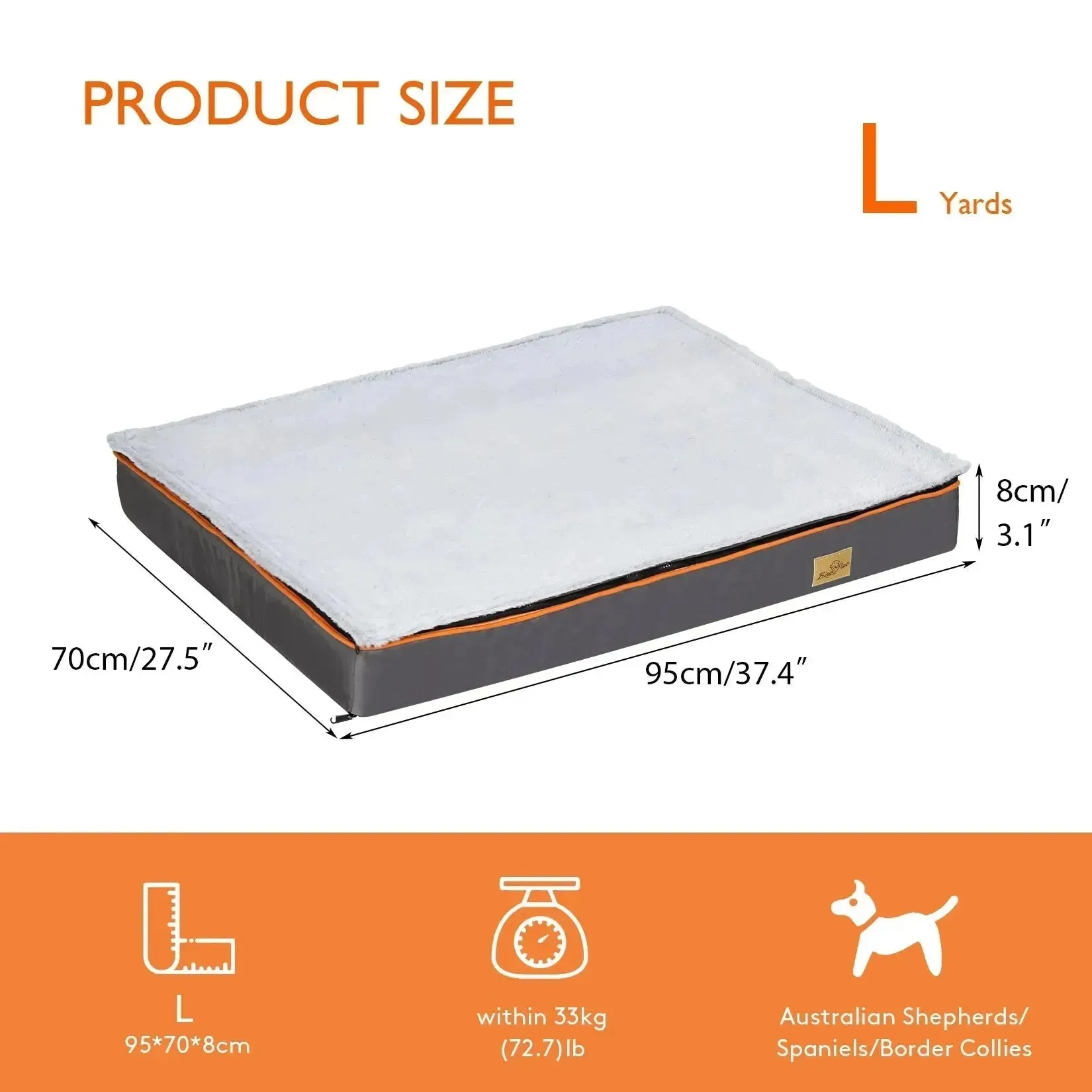 Orthopedic Dog Bed – Washable Foam Cushion Pillow