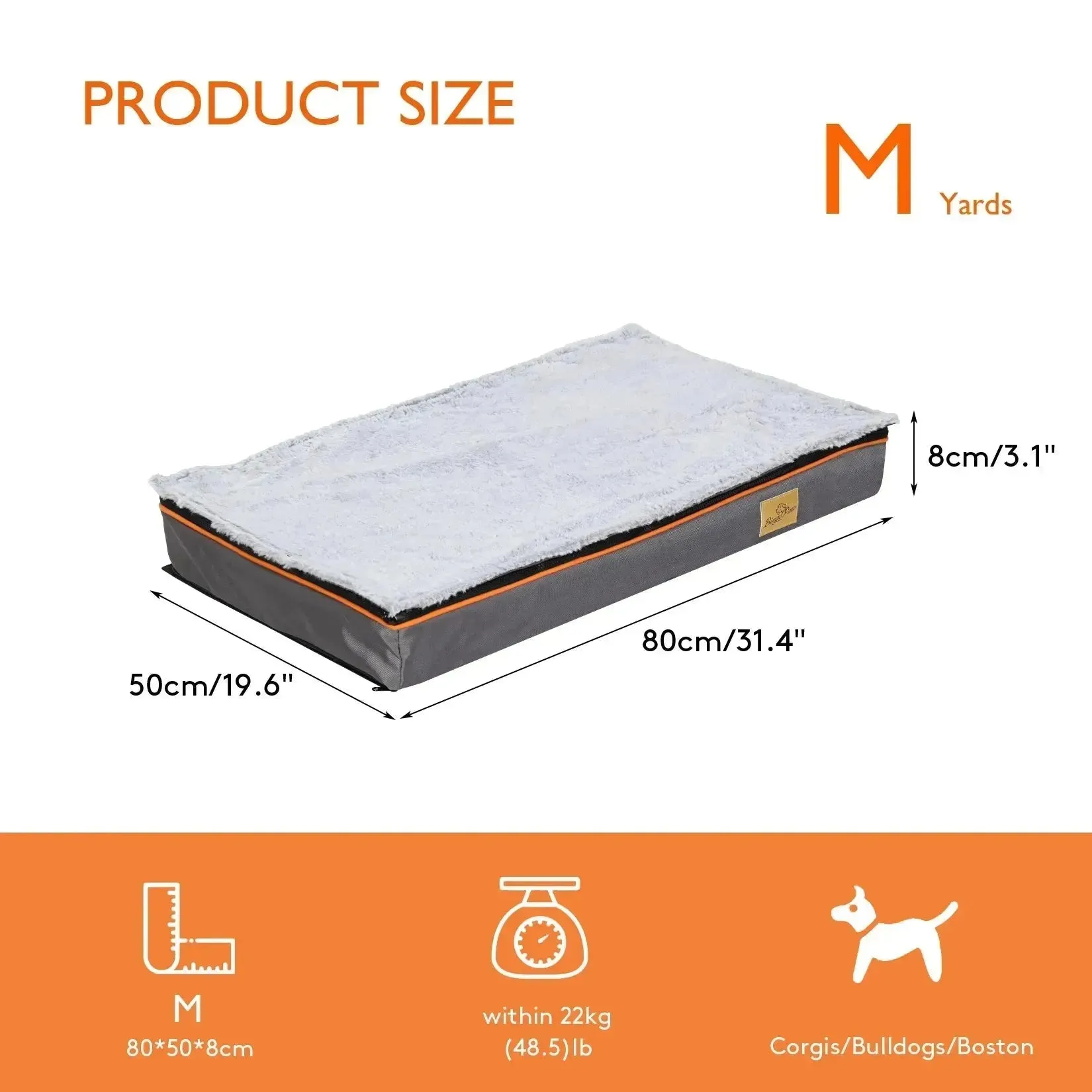 Orthopedic Dog Bed – Washable Foam Cushion Pillow