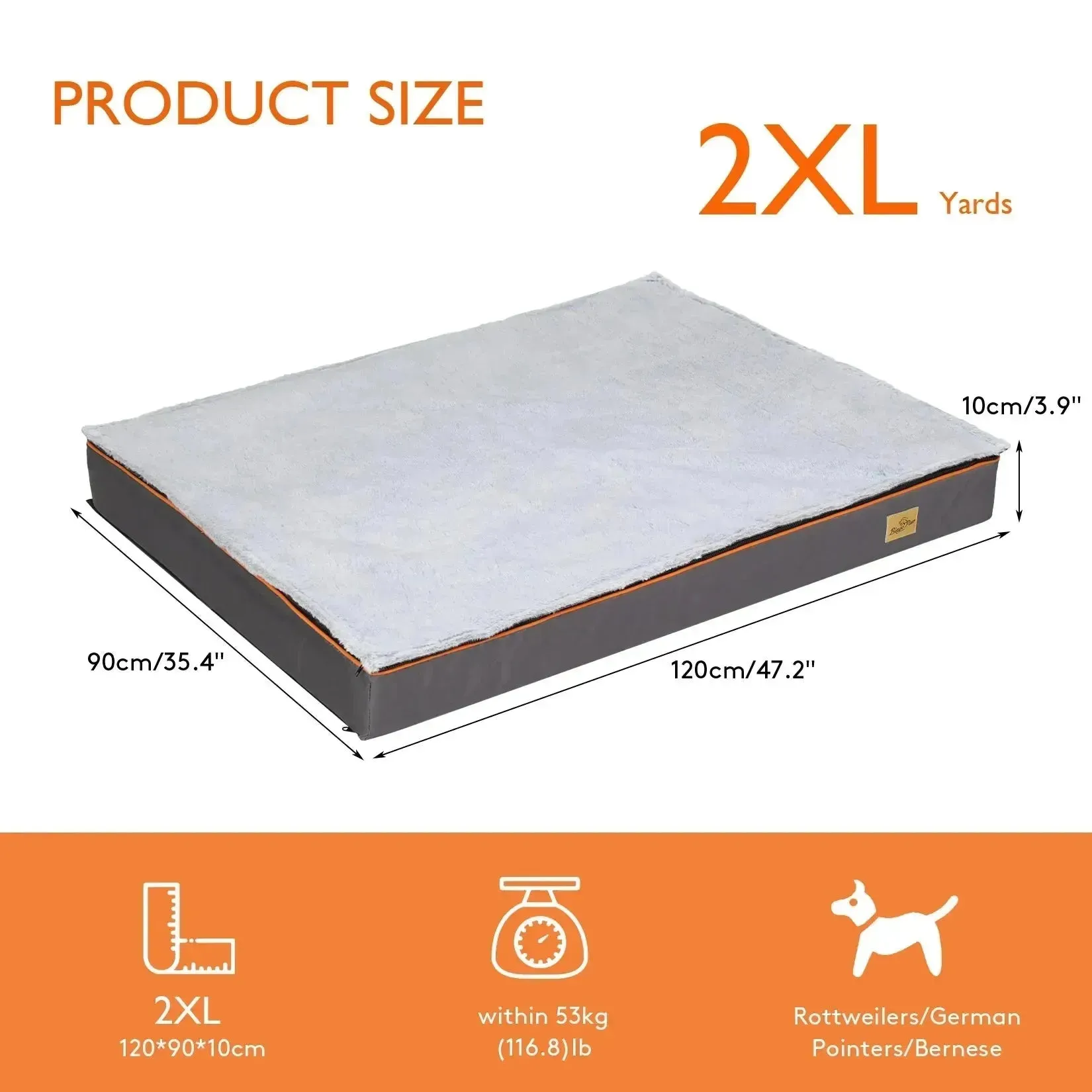 Orthopedic Dog Bed – Washable Foam Cushion Pillow