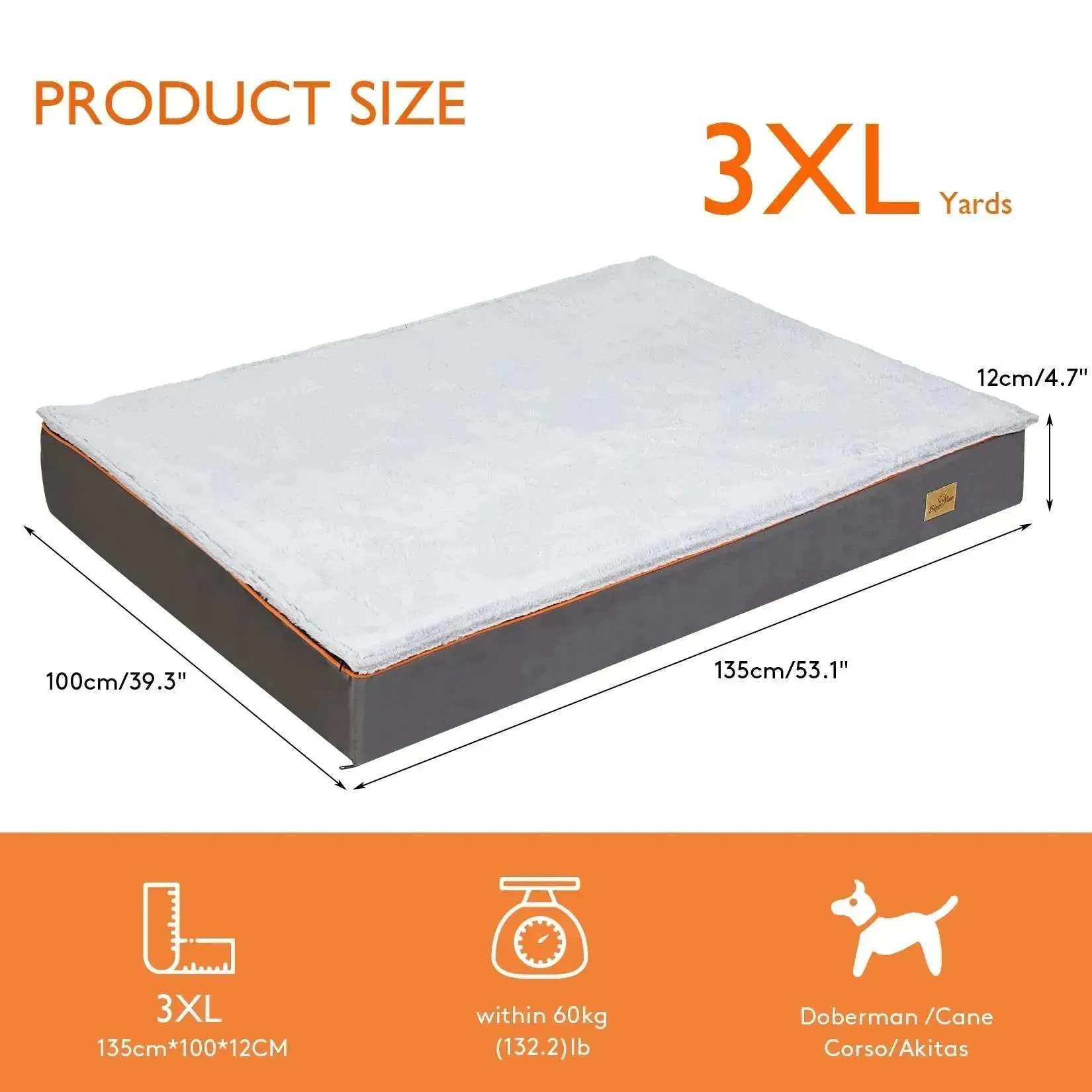 Orthopedic Dog Bed – Washable Foam Cushion Pillow