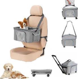 Pet Carrier for Small Dog Cat, Cat Dog Carrier with Wheels Soft Sided Dog Rolling Crate Cat Travel Bag up to 20 Lbs Pet Strollers for Small Pets