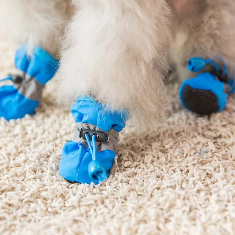 Pet Dog shoes Waterproof Anti-slip boots 4pcs/set (Many Different Colors and Styles) Fast Shipment