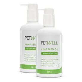 PetWell Hemp Seed Oil 250ml Double Pack
