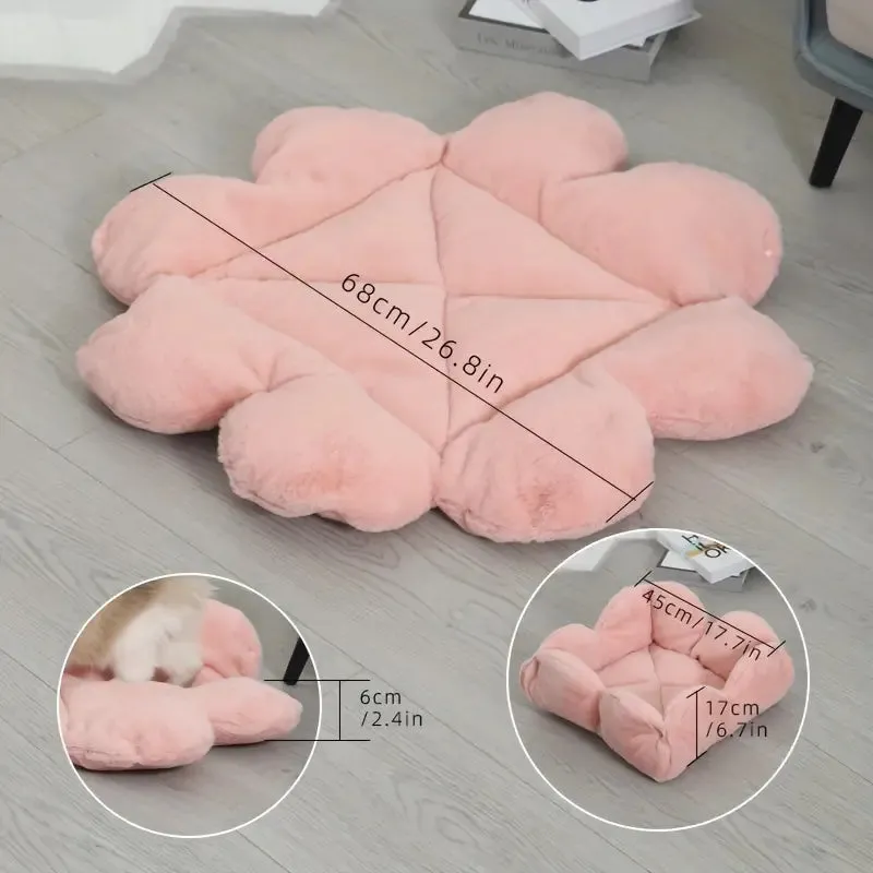 Pink Changeable Flower Cat Bed
