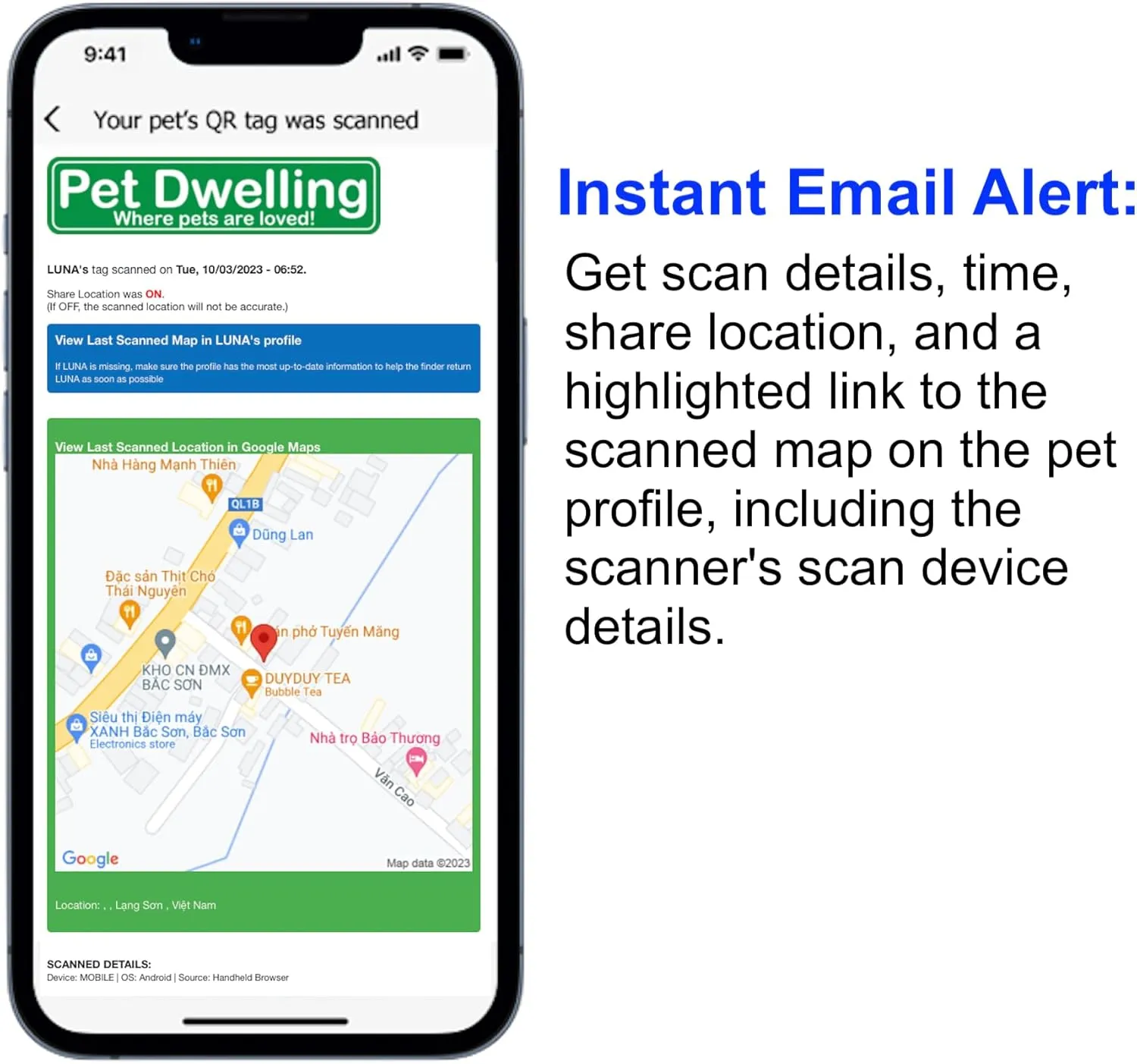 Premium NFC & QR Code Smart ID Tag for Dogs - Easy Scanning, Instant Profile Access, Real-Time Location Alerts(Gold Paw)