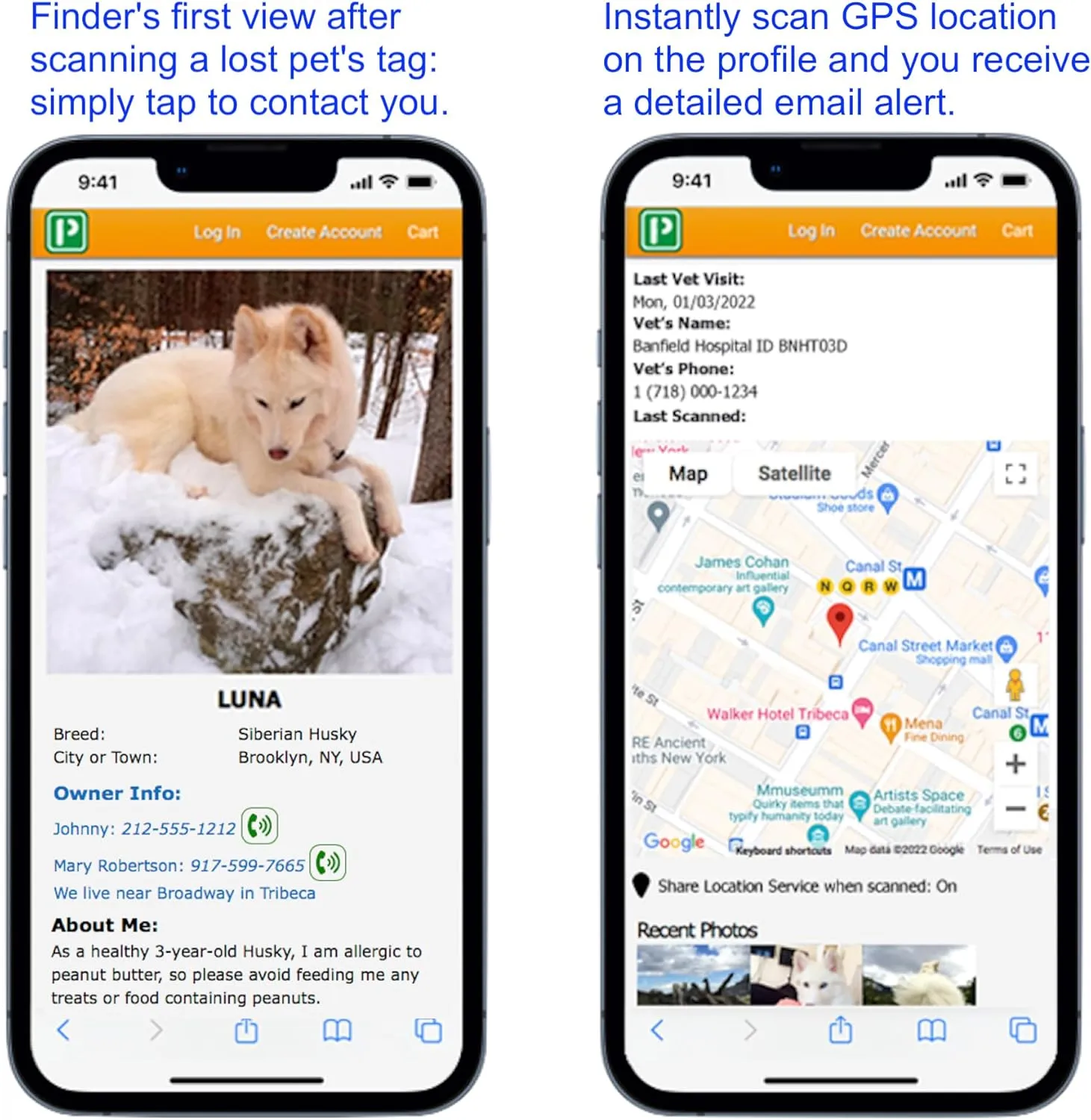 Premium NFC & QR Code Smart ID Tag for Dogs - Easy Scanning, Instant Profile Access, Real-Time Location Alerts(Gold Paw)